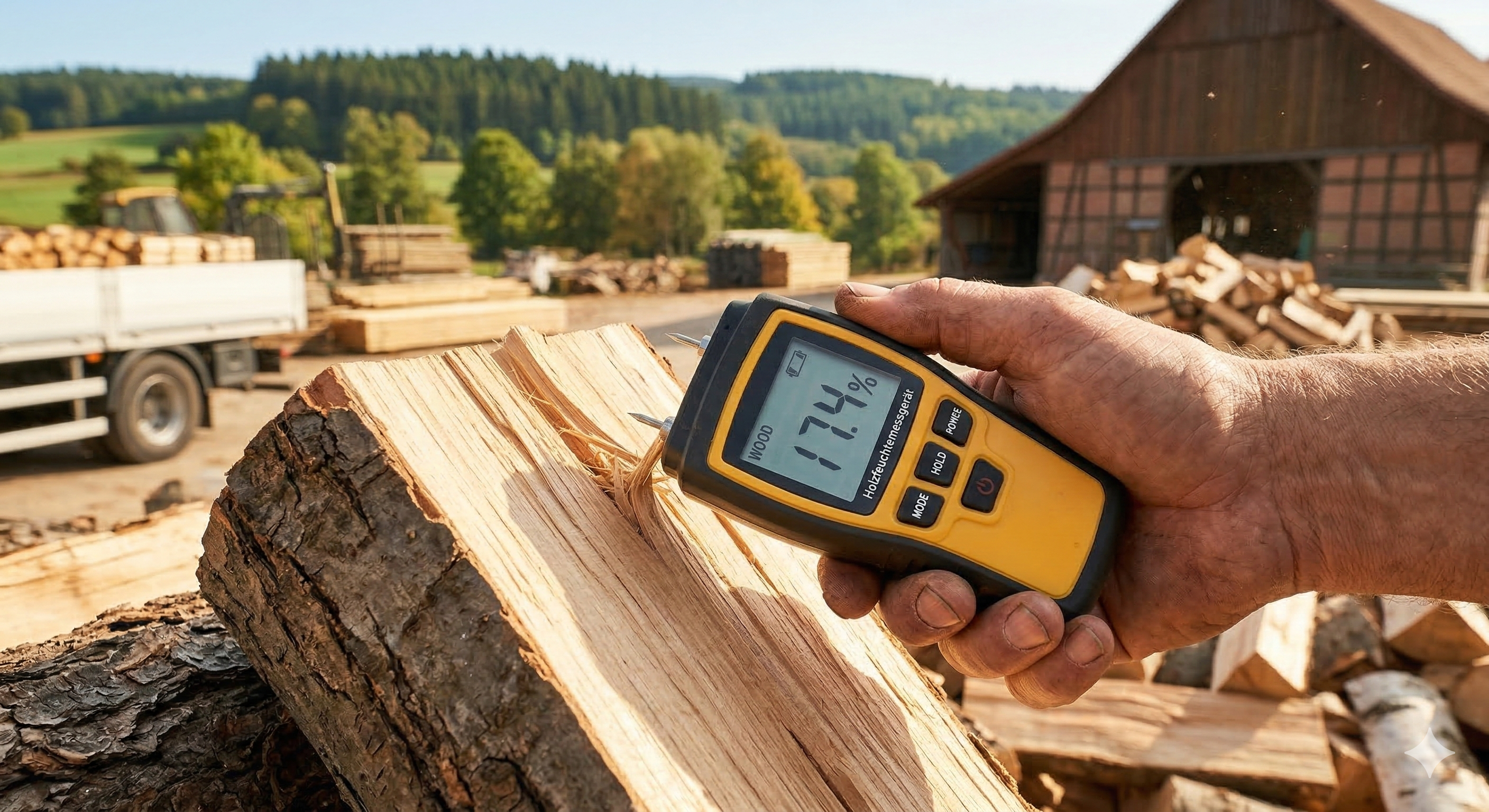 Restfeuchte von Holz messen